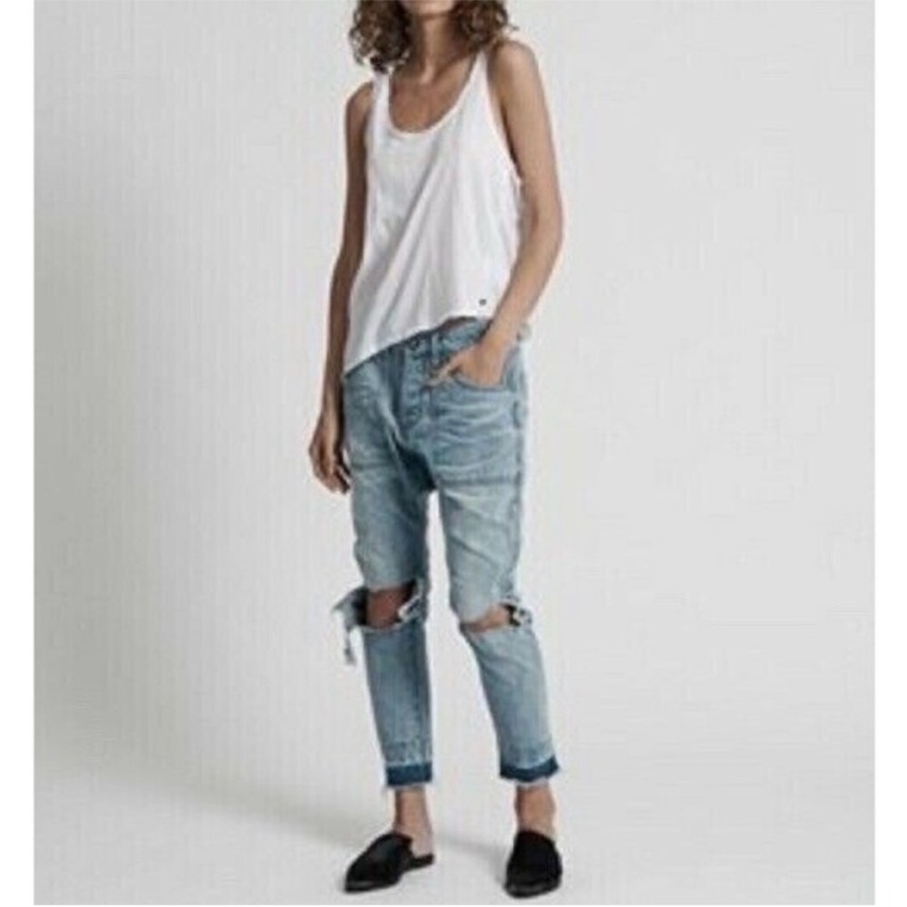 One Teaspoon The Cotton Collection Tank Top White Asymmetrical Petite